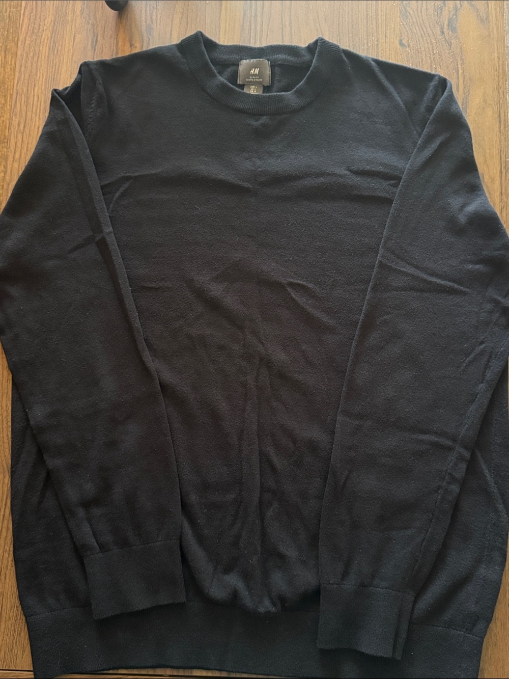 H&M Men's Black Crewneck Knit Sweater